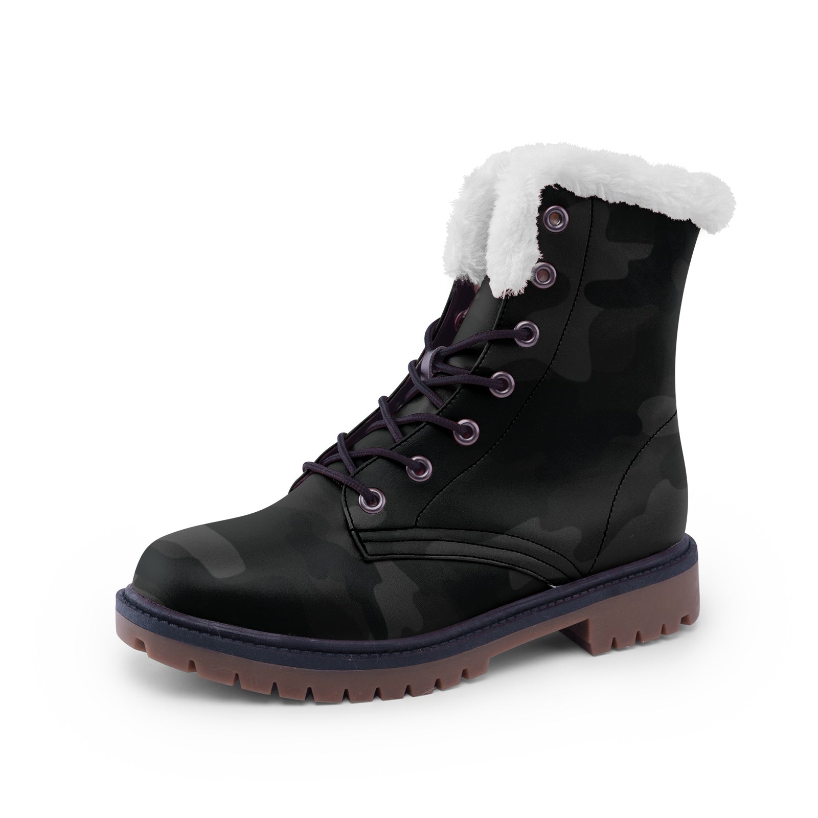 Snow Camo Boots | Black Camouflage