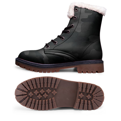 Snow Camo Boots | Black Camouflage