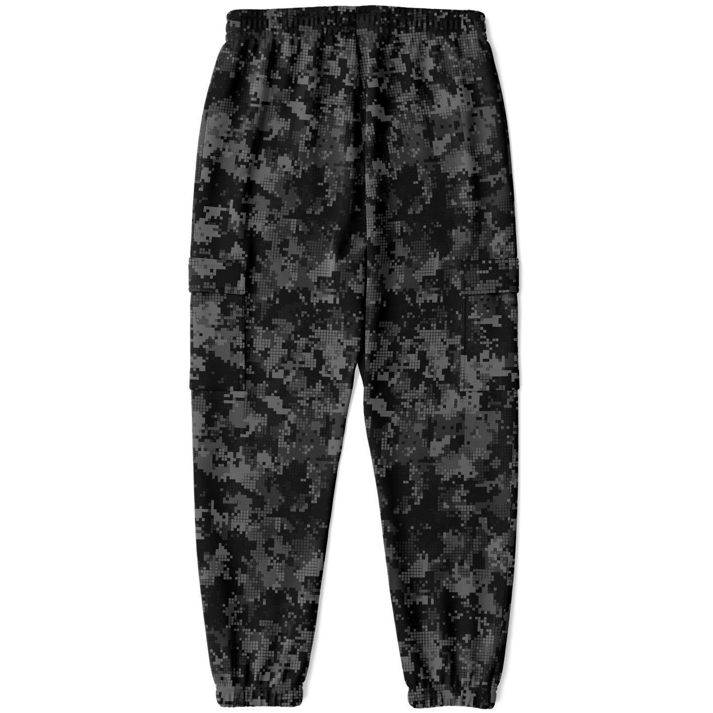 Black Camo Cargo Pants | Digital Monochrome Dark Gray