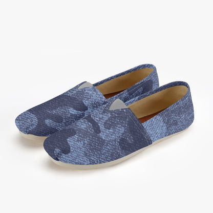 Camo Toms | Denim Blue Camouflage Canvas Shoes