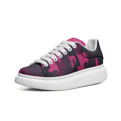 Oversized McQueen Sneakers | Pink, Onyx & Blue Camouflage