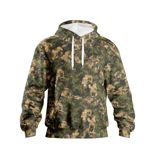 Men's Pullover Hoodies | Brown Skulls Camouflage