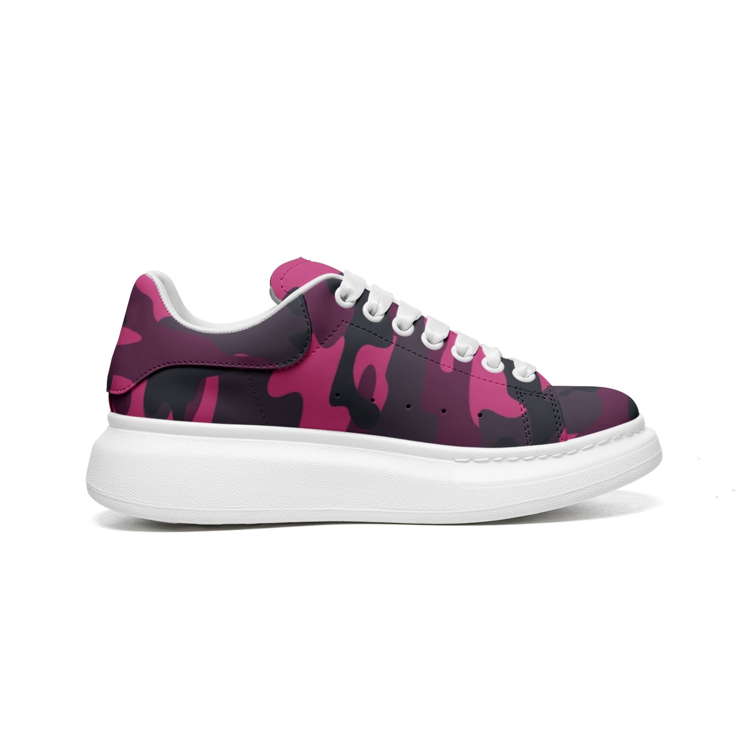 Oversized McQueen Sneakers | Pink, Onyx & Blue Camouflage