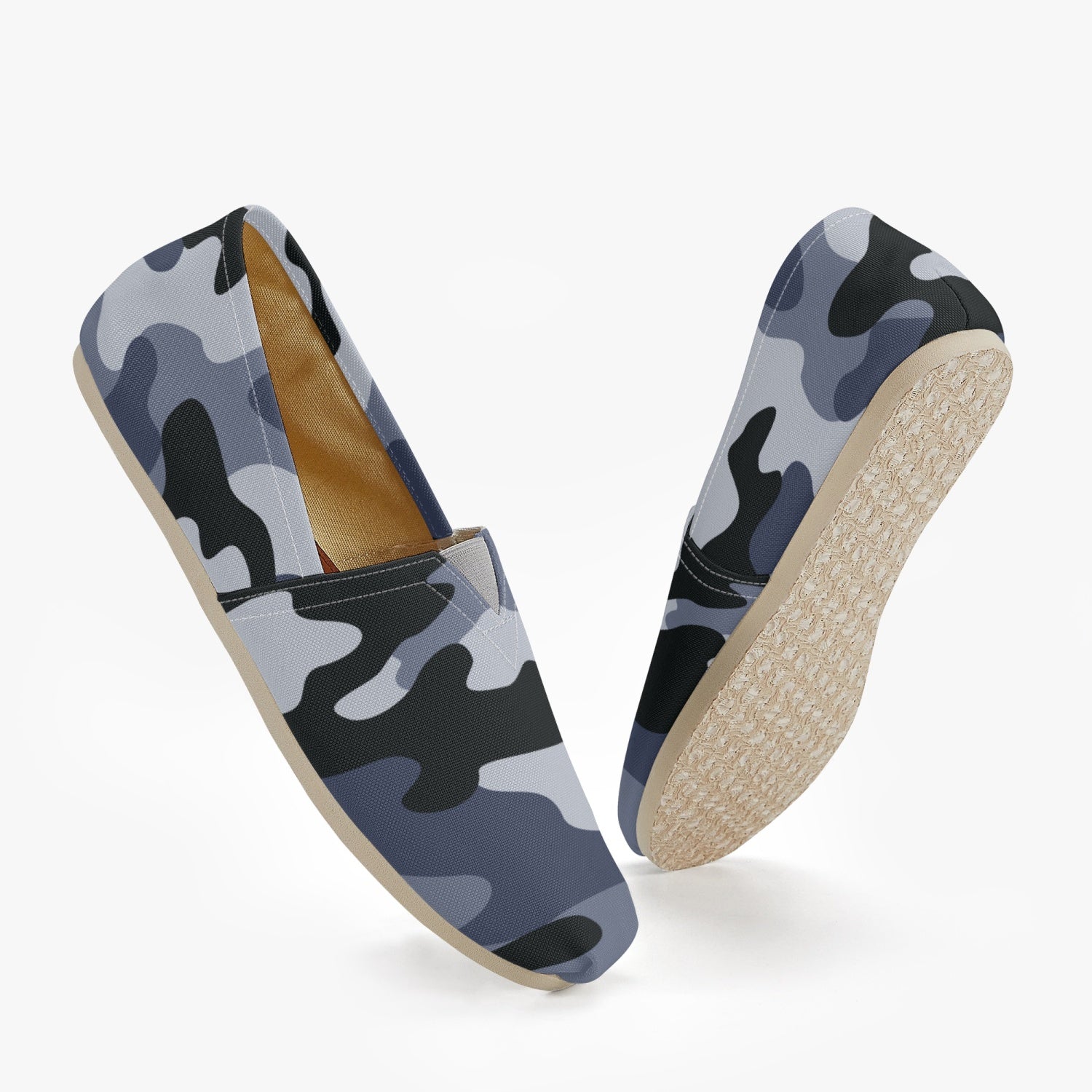 Camo Toms | Light Blue Camouflage Canvas Shoes