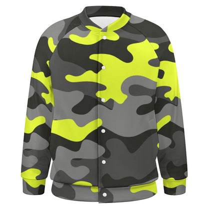 Men's Camo Jacket | Black, Gray & Yellow Camouflage