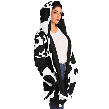 Camo Cloak | Black & White Cow Camouflage | Microfleece