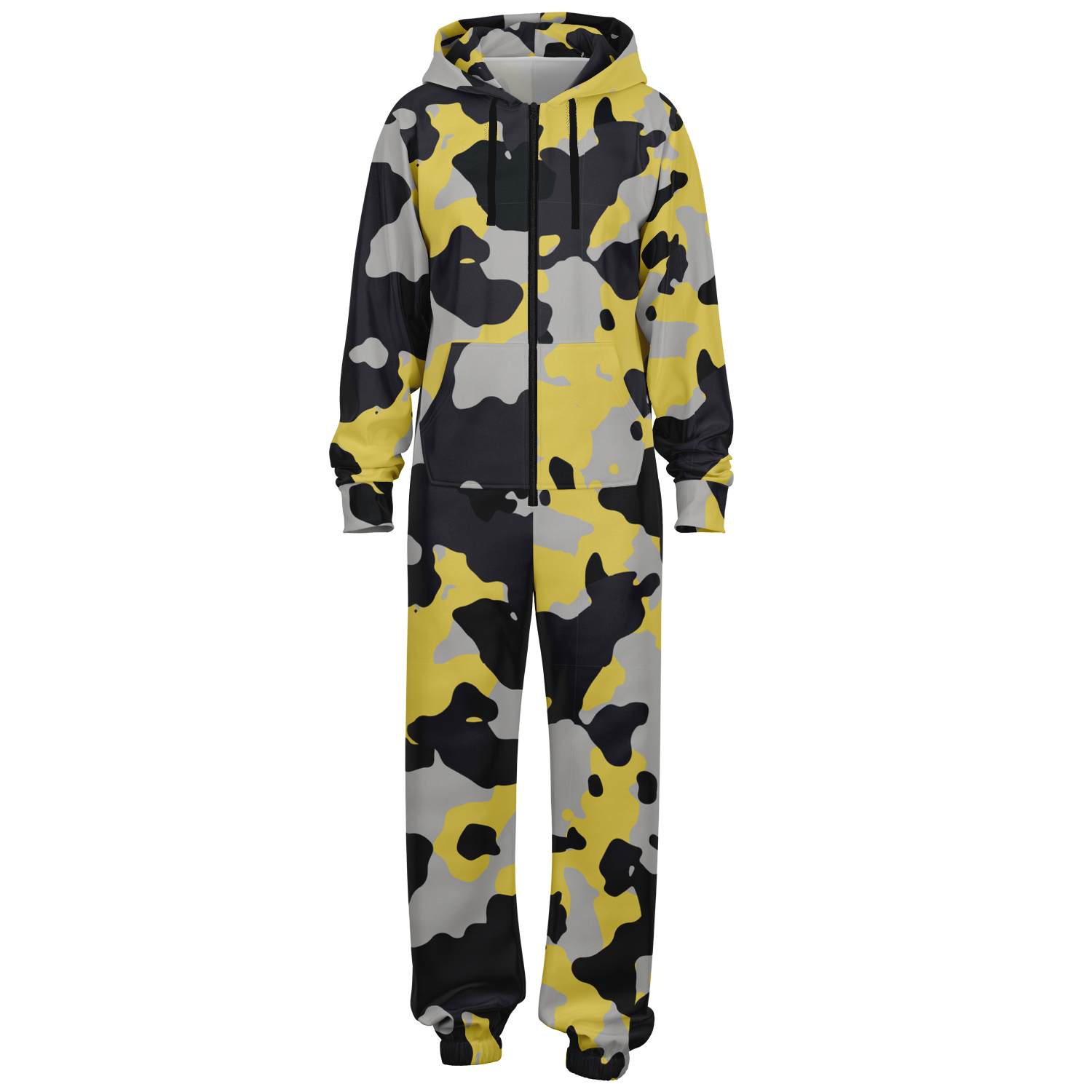 Camo Onesie | Yellow, Black and Silver Camouflage