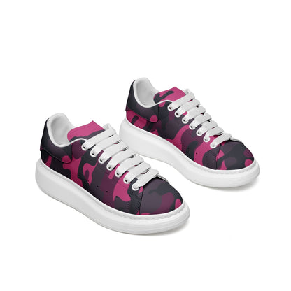 Oversized McQueen Sneakers | Pink, Onyx & Blue Camouflage