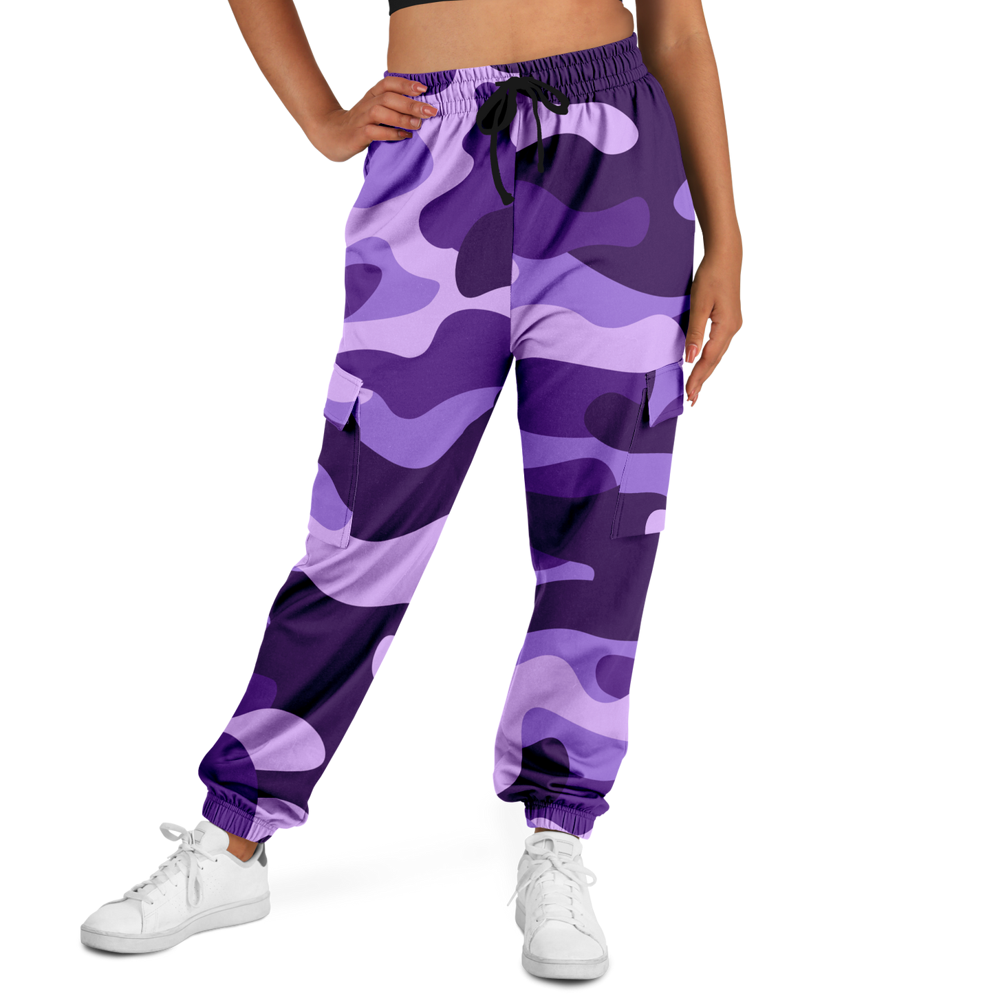 Camo Cargo Pants | Unisex | Purple, Blue & Mauve Camouflage