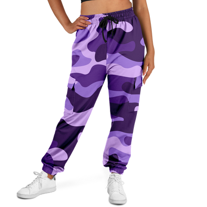 Camo Cargo Pants | Unisex | Purple, Blue & Mauve Camouflage