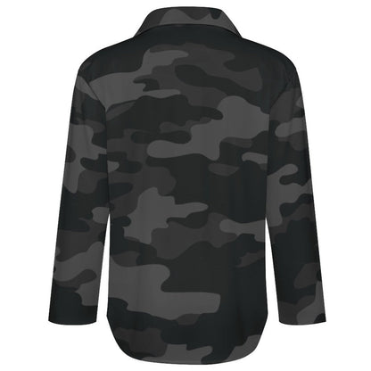 Women's Button-Up Camo Shirt | Black Camouflage