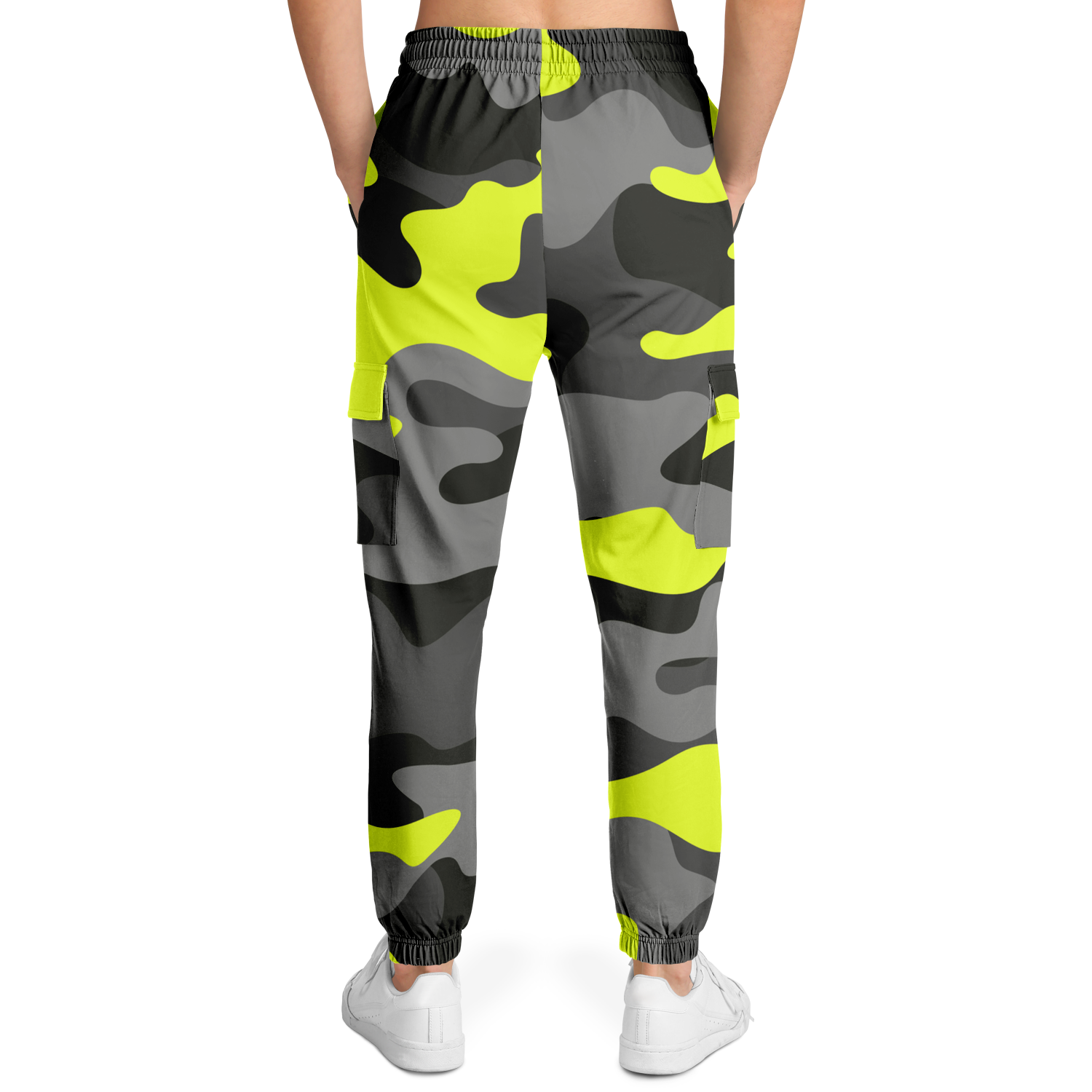 Camo Cargo Pants | Unisex | Black, Gray & Yellow Camouflage