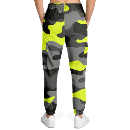 Camo Cargo Pants | Unisex | Black, Gray & Yellow Camouflage