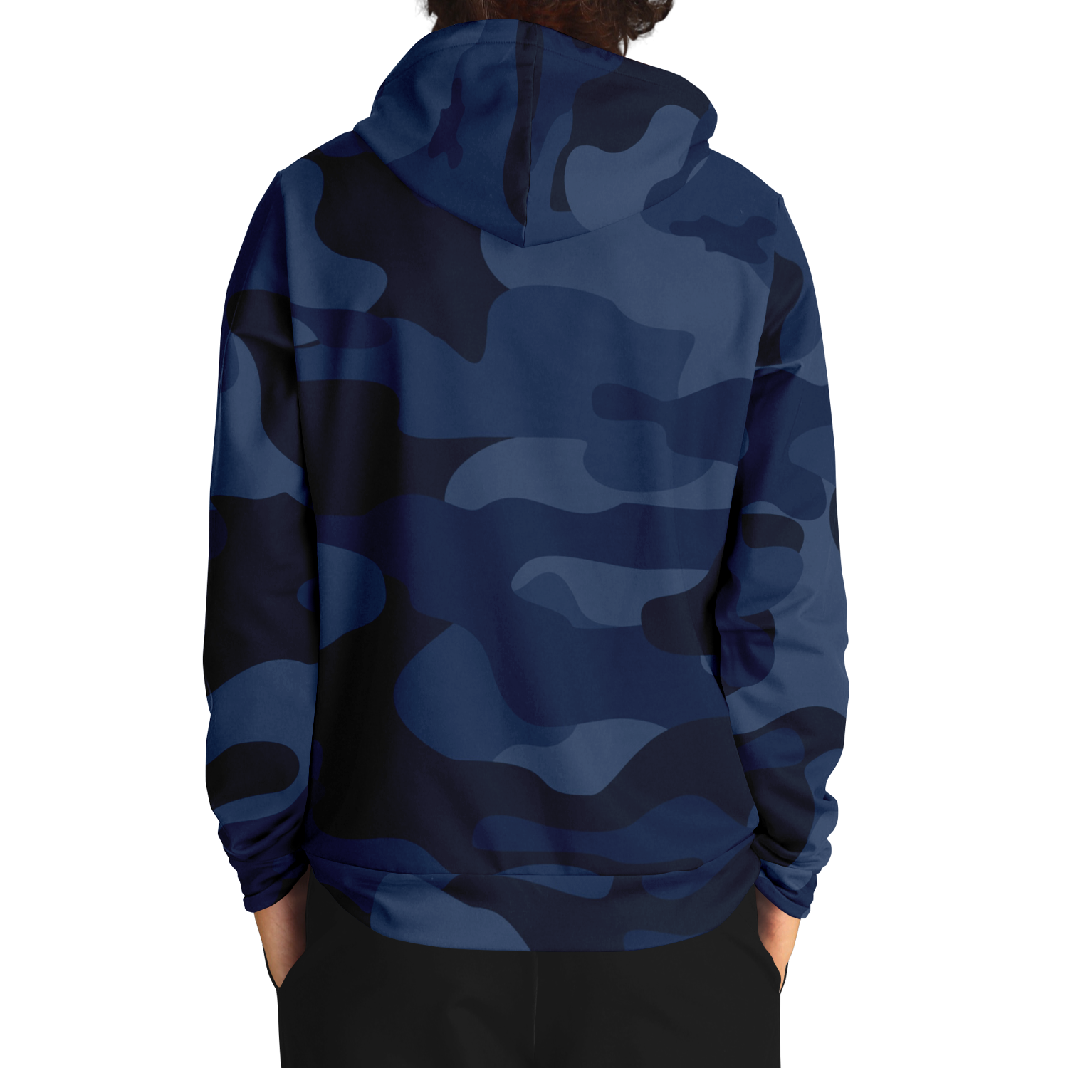 Camo Hoodie | Deep Blue Camouflage Pullover