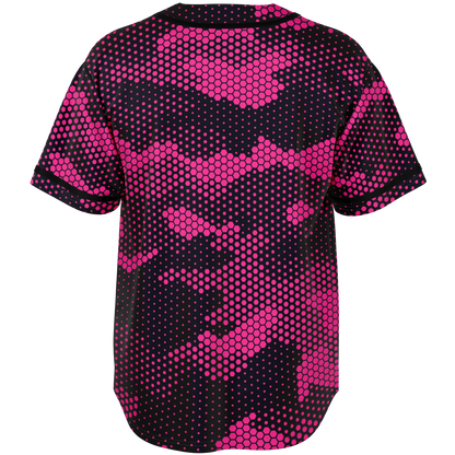 Camo Baseball Jersey | Pink Digital Camouflage