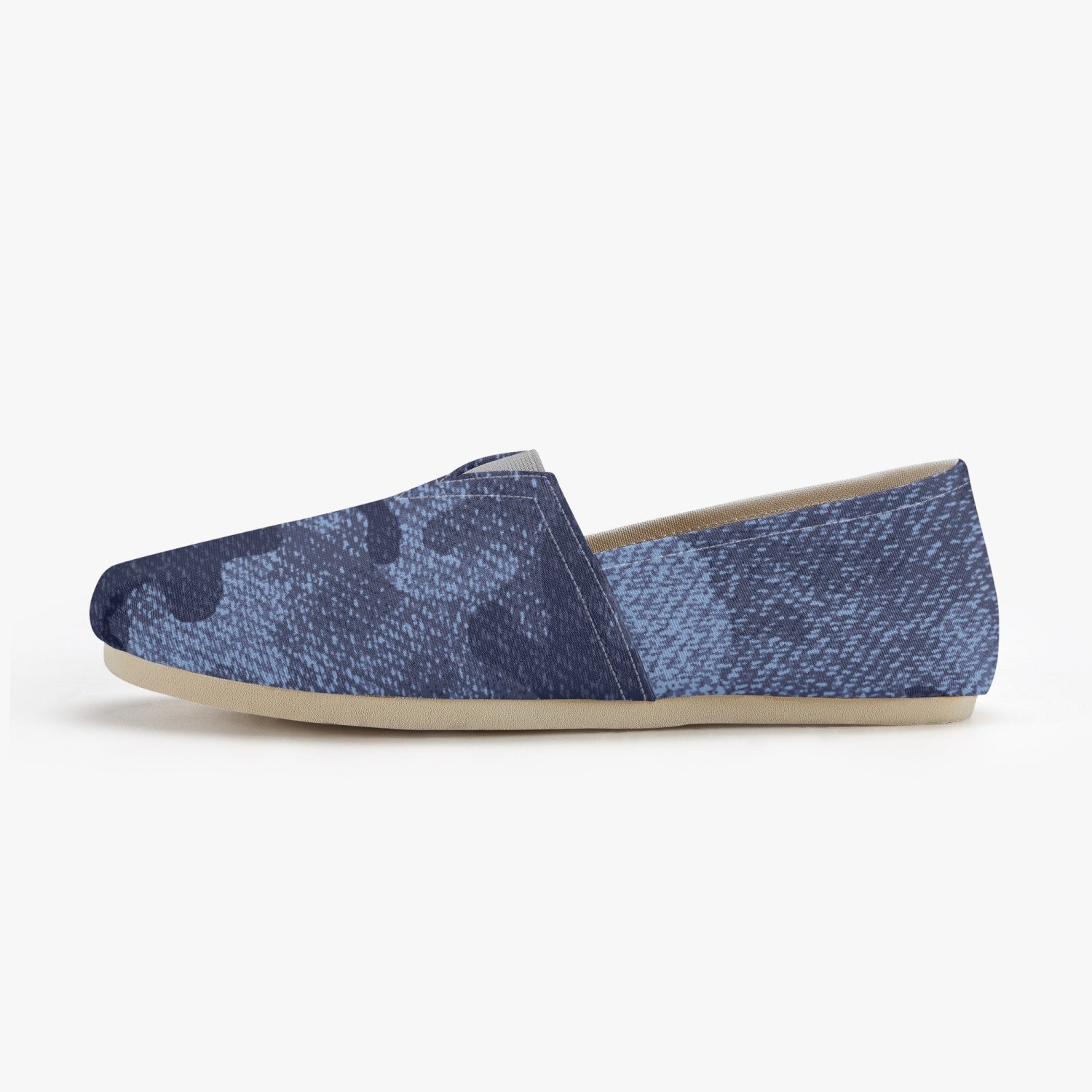 Camo Toms | Denim Blue Camouflage Canvas Shoes