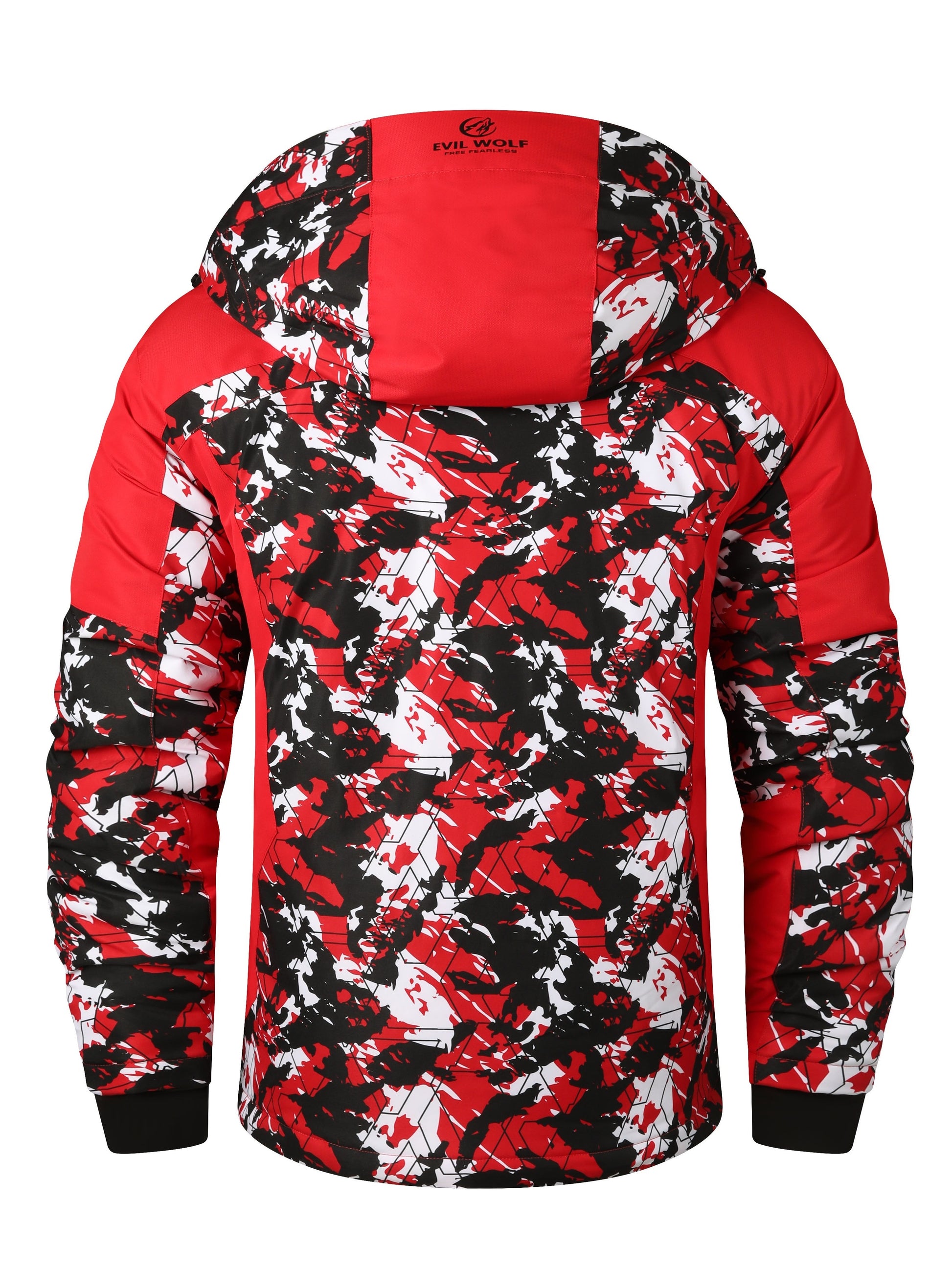 Camo Ski Jacket for Men: Hooded, Insulated, Regular Fit Outerwear