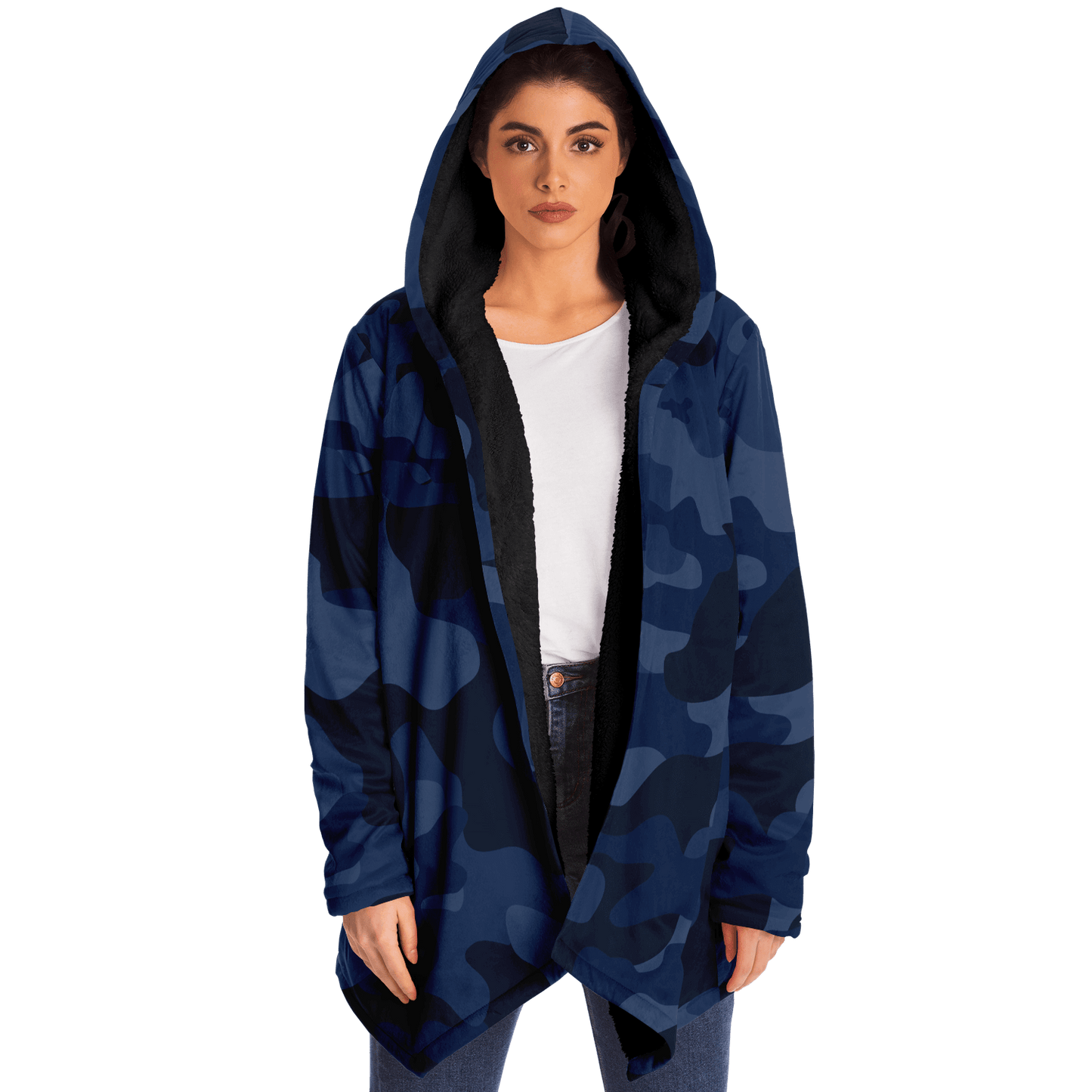 Camo Cloak | Deep Blue Camouflage | Microfleece