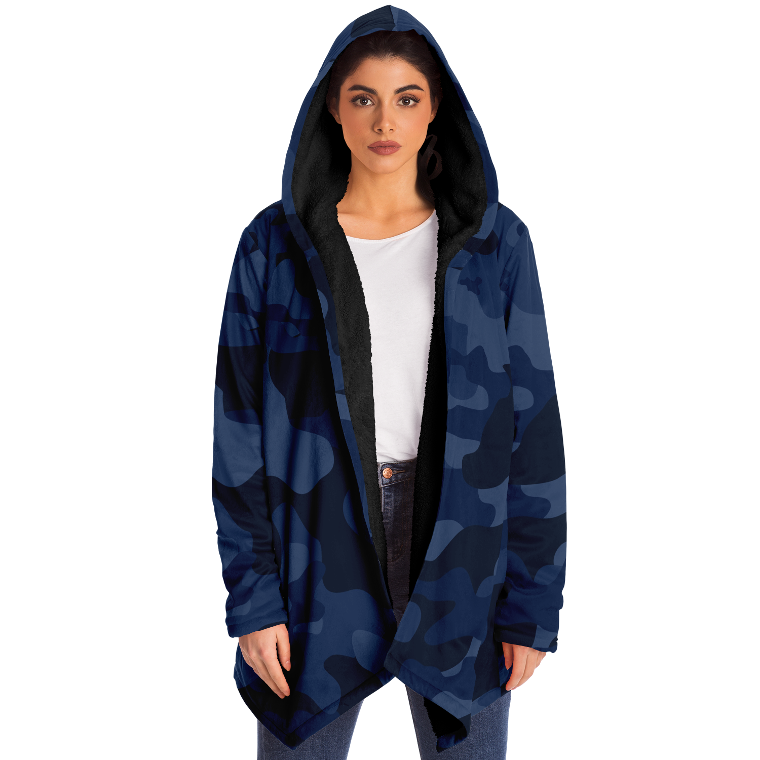 Camo Cloak | Deep Blue Camouflage | Microfleece