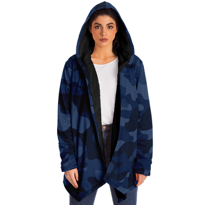 Camo Cloak | Deep Blue Camouflage | Microfleece