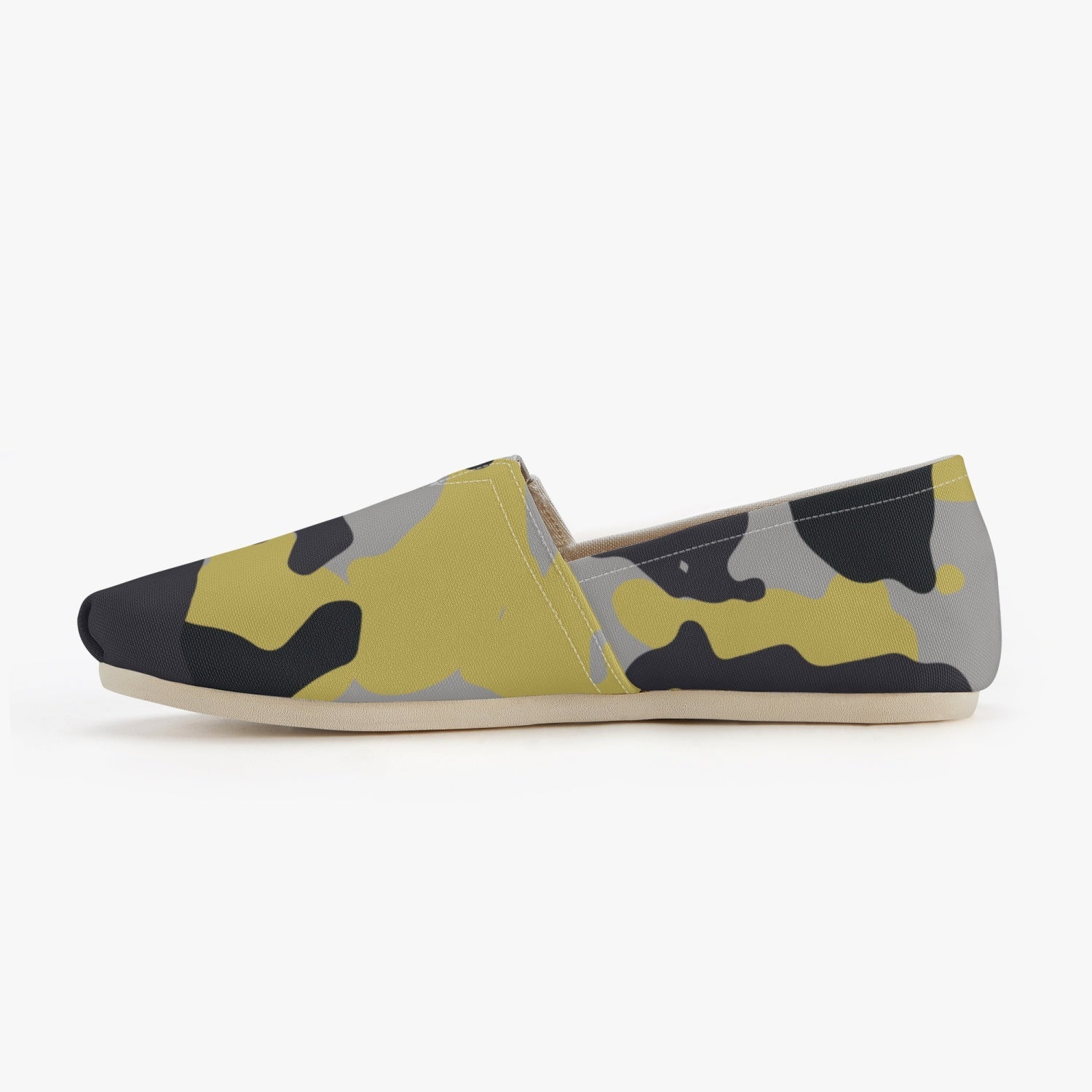 Camo Toms | Yellow, Black, and Silver Camouflage Canvas Shoes