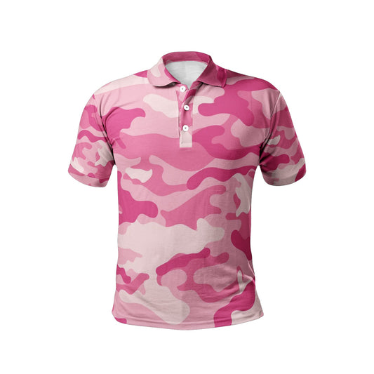 Camo Golf Shirt | Lavender Pink Camouflage