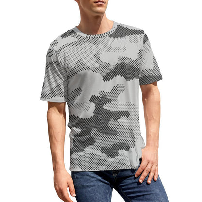 Camo Shirt | Black & White Dotted Camouflage T