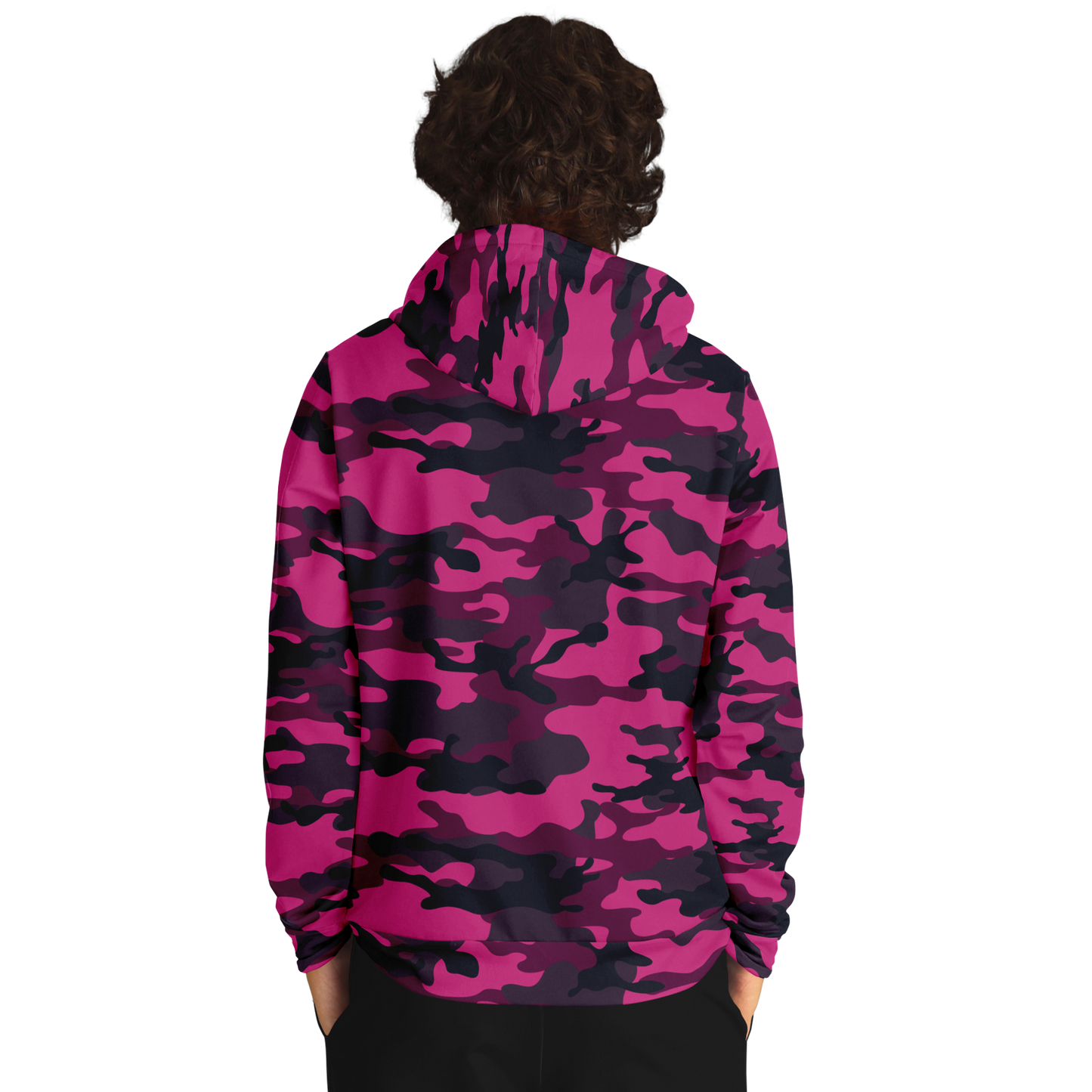 Pink Camo Hoodie | Onyx & Deep Blue Mixed Camouflage