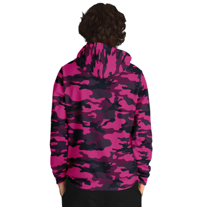 Pink Camo Hoodie | Onyx & Deep Blue Mixed Camouflage