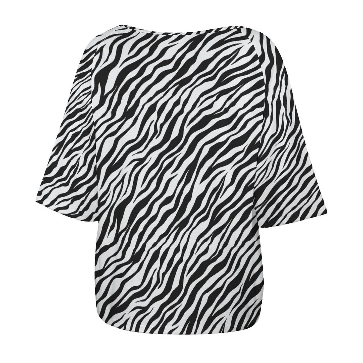 Off The Shoulder Top | Black and White Zebra Shirt