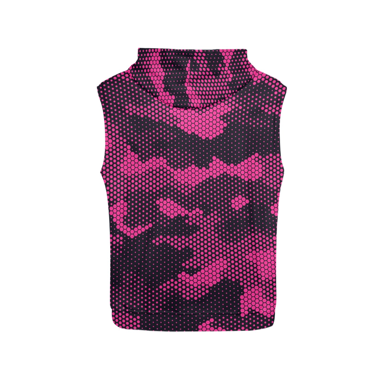 Sleeveless Camo Hoodie For Women | Digital Pink Camouflage