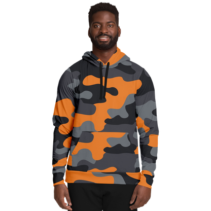 Camo Hoodie | Orange, Gray & Black Camouflage