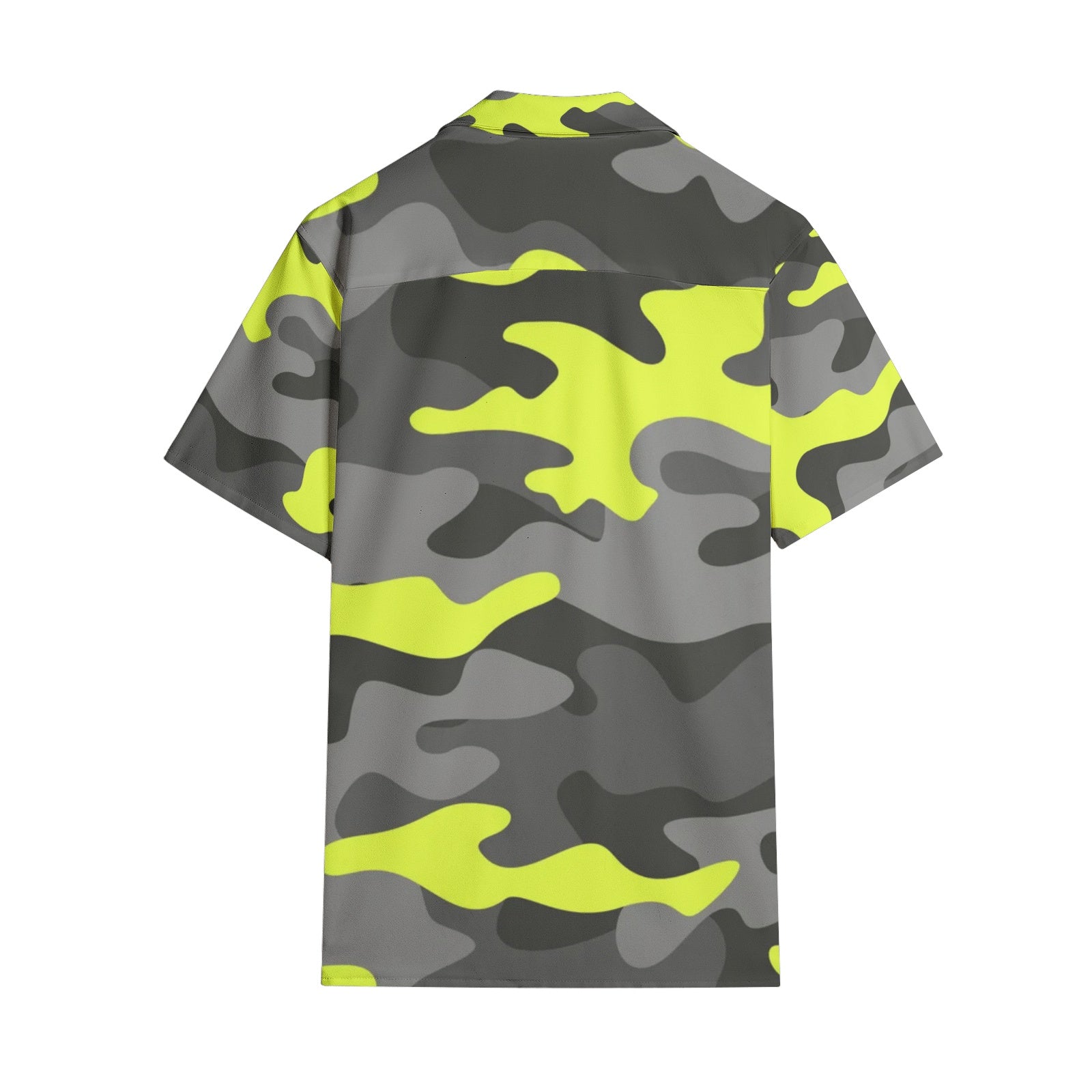 Cotton Camo Shirt For Men | Yellow, Gray & Black Short-Sleeve