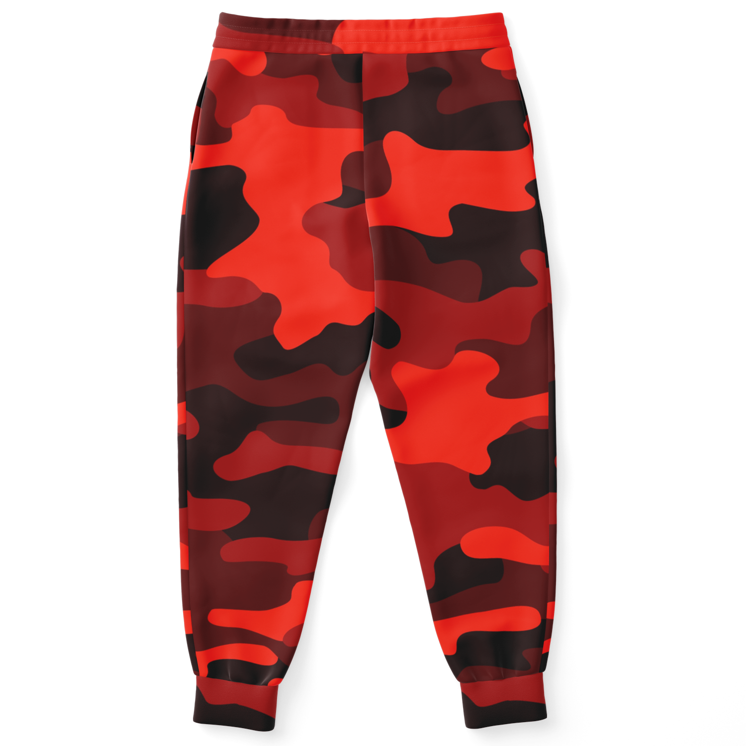 Camo Joggers | Unisex | Scarlet Red & Black