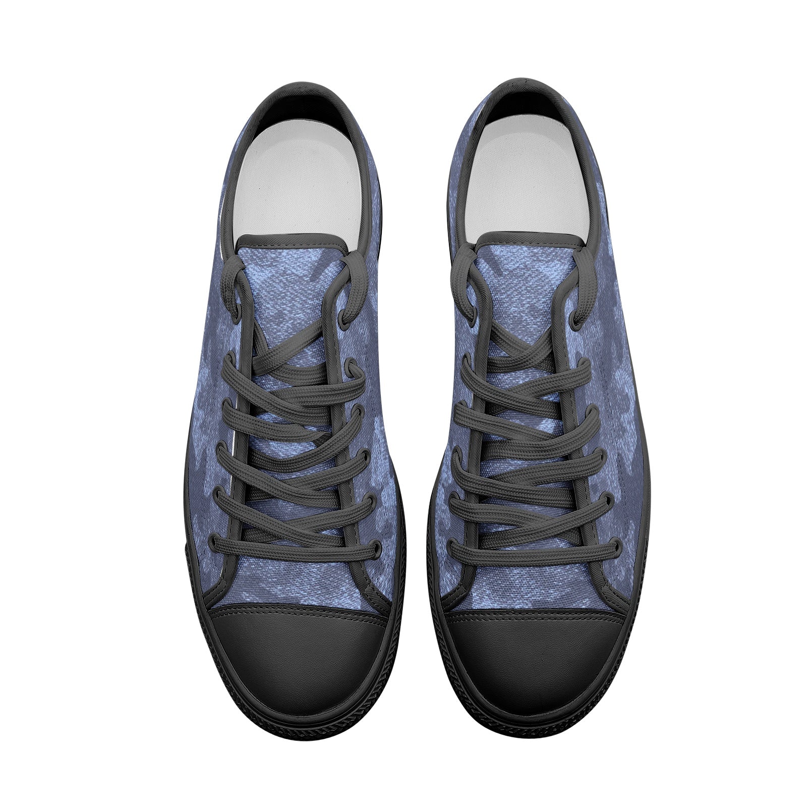 Camo Shoes | Low Top Canvas | Denim Blue Camouflage