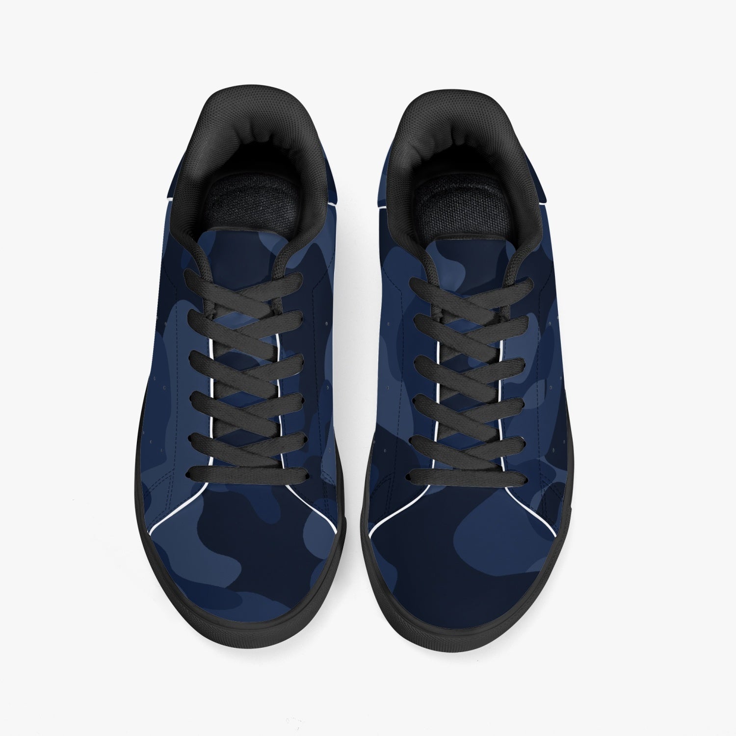 Camo Sneakers | Classic Low-Top Leather | Deep Blue