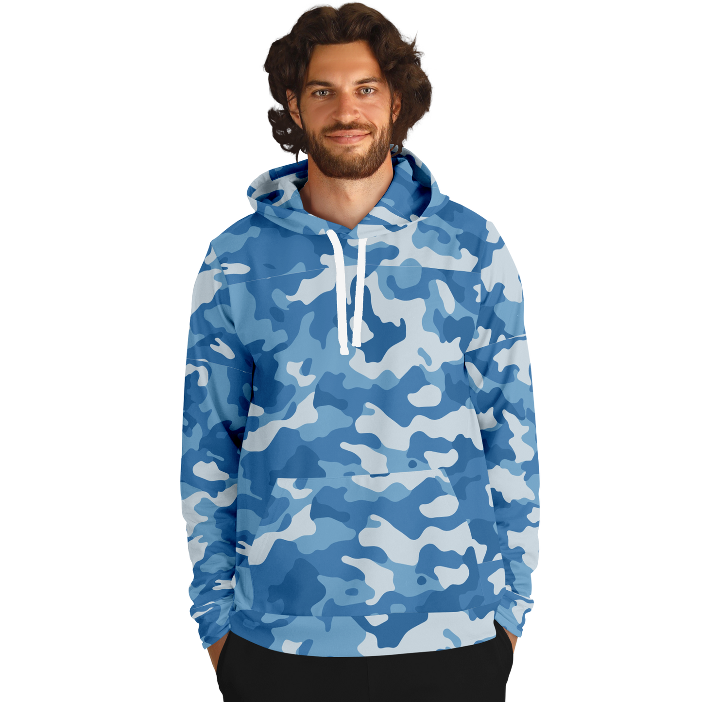 Military Blue Camo Hoodie | Modern Army-Inspired Pattern