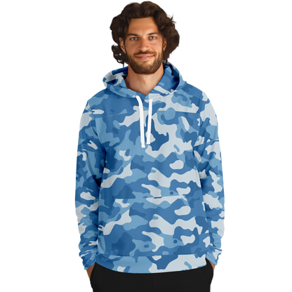 Military Blue Camo Hoodie | Modern Army-Inspired Pattern