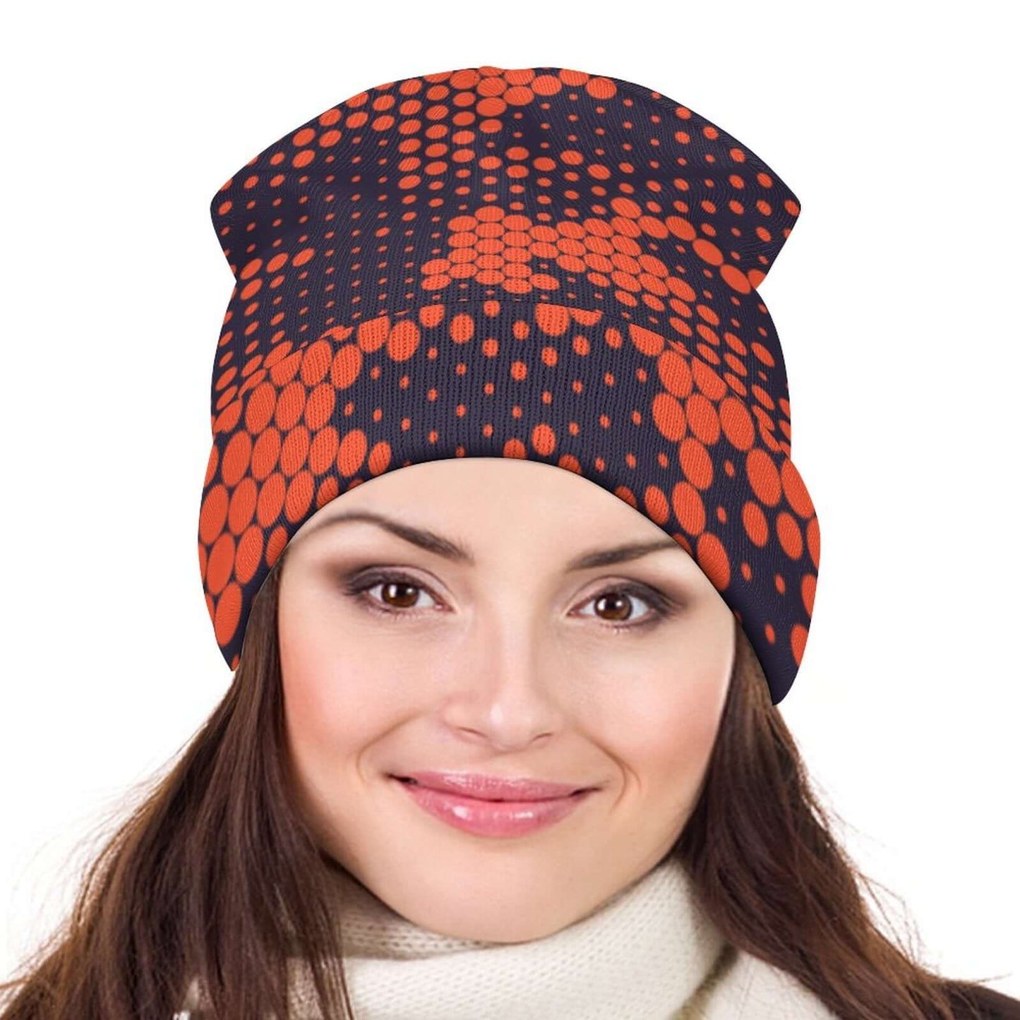 Camo Beanie | Orange & Blue Digital Camouflage