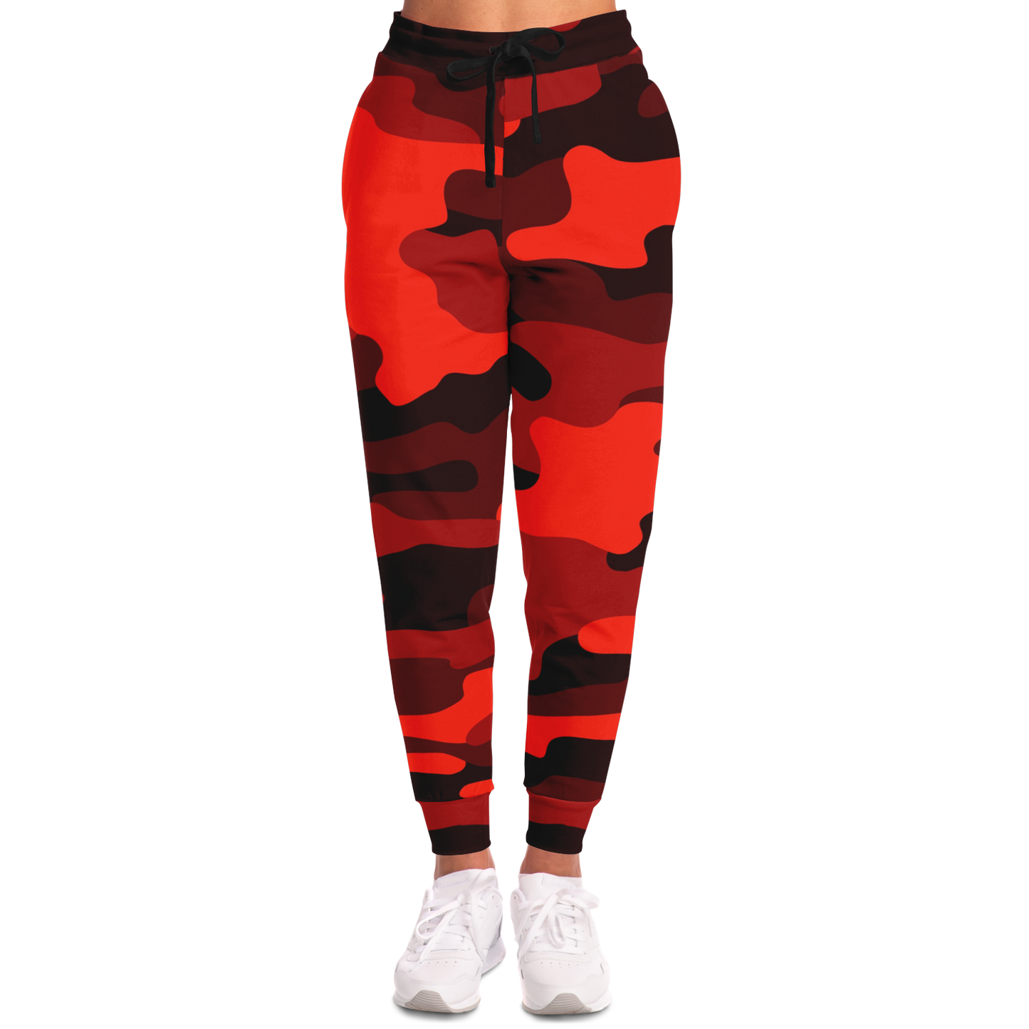 Camo Joggers | Unisex | Scarlet Red & Black