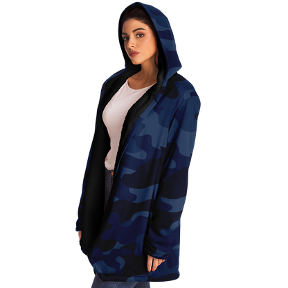 Camo Cloak | Deep Blue Camouflage | Microfleece