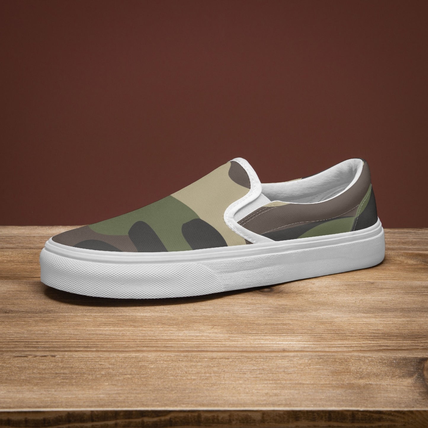 Camo Slip-On Shoes | Classic Green Camouflage