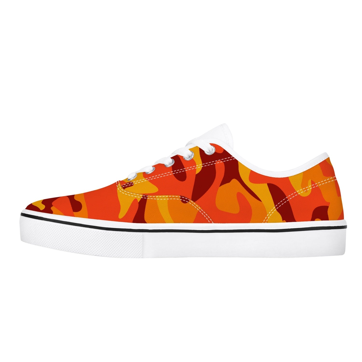 Camo Skate Shoes | Orange & Red Camouflage