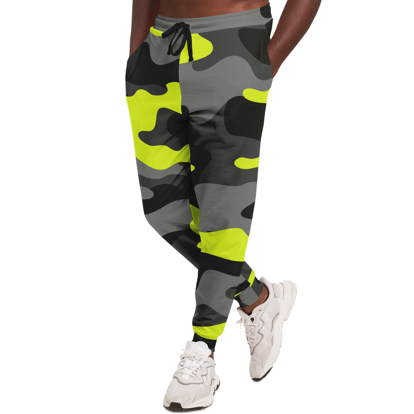 Camo Joggers | Unisex | Black, Gray & Yellow