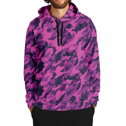 Pink Camo Hoodie | Blue & Magenta Mixed Camouflage