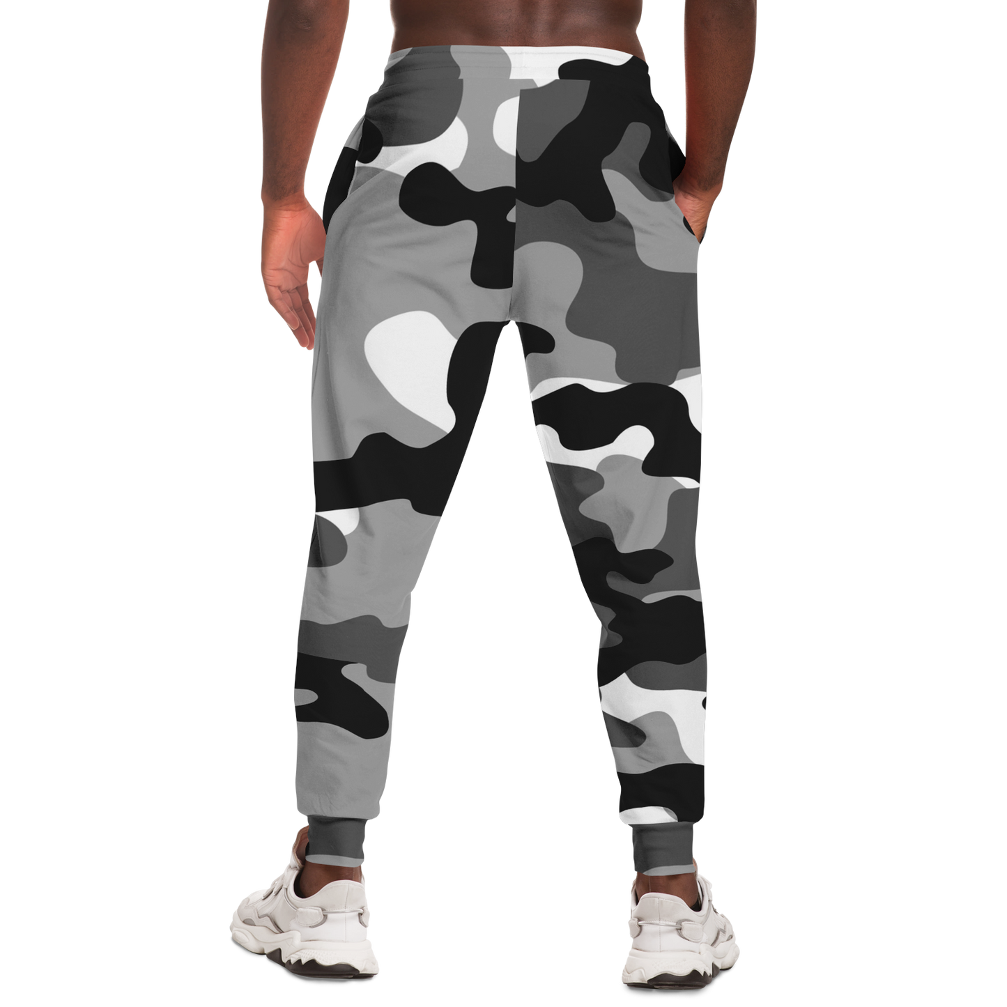 Camo Sweatpants | Unisex | Black, White & Gray Camouflage