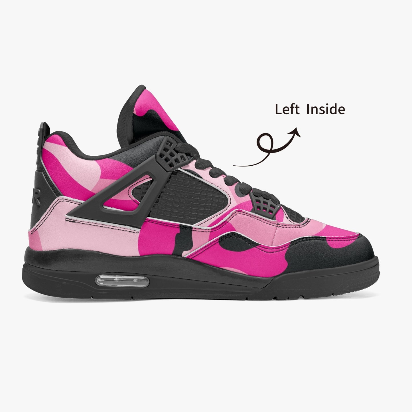 Camo Jordans AJ4 | Pink Candy, Black, & Cerise Camouflage