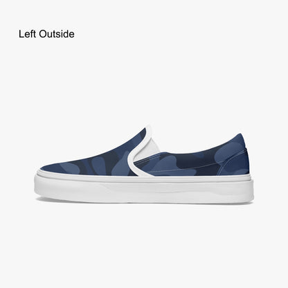 Camo Slip-On Shoes | Deep Blue Camouflage