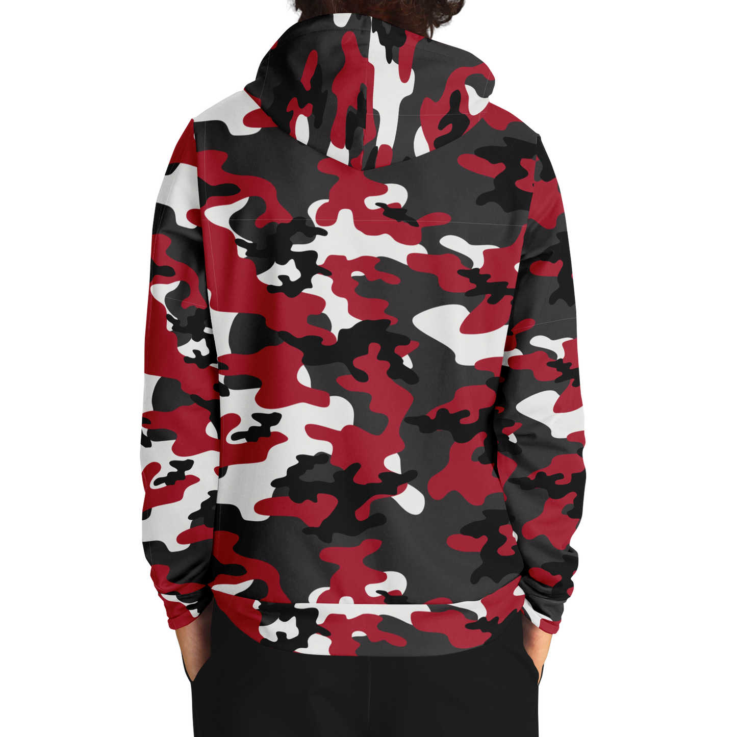 Red Camo Hoodie | Jungle Green, Black, and White Camouflage