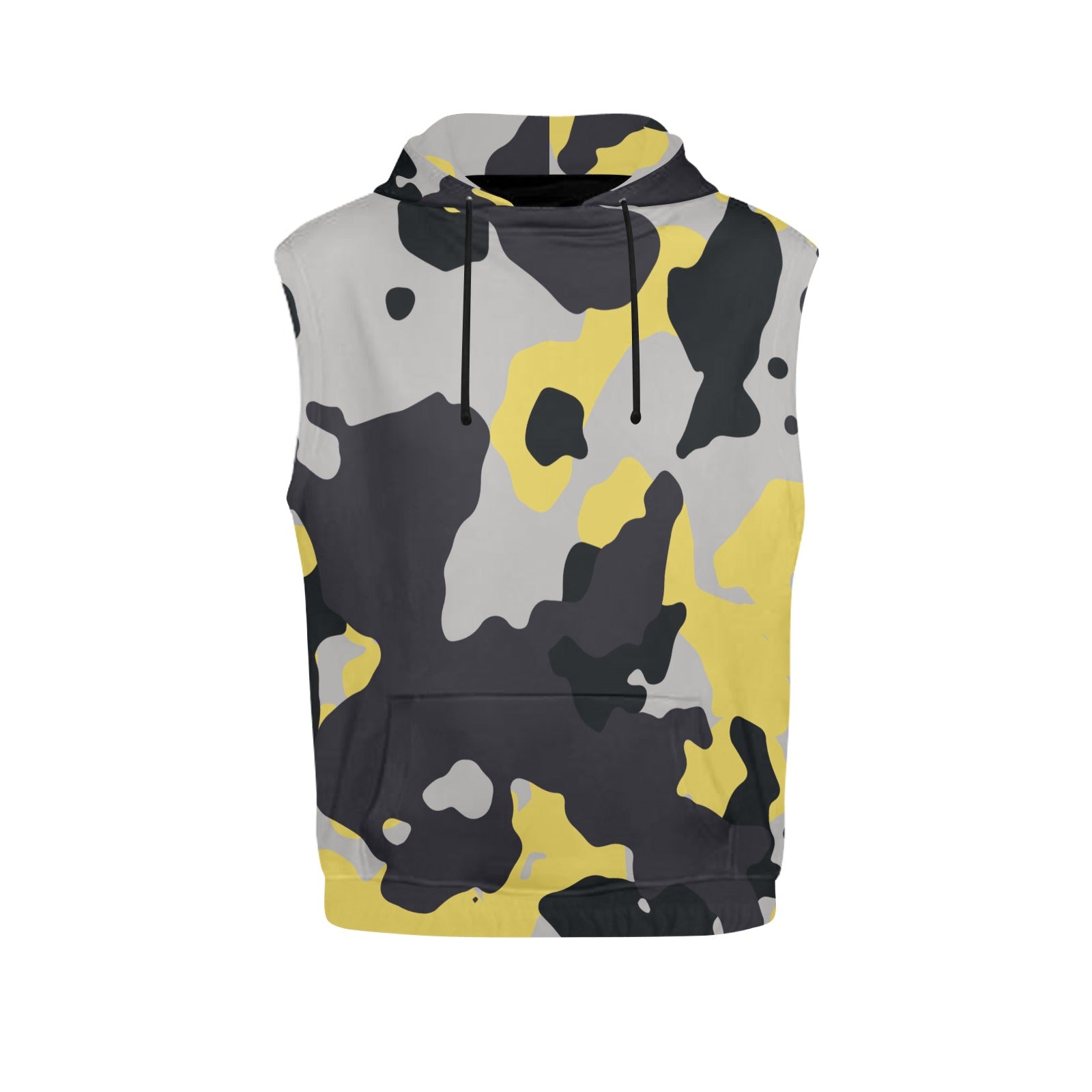 Sleeveless Camo Hoodie For women | Yellow, Black, and Silver